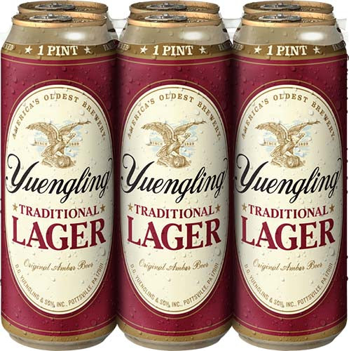 YUENGLING LAGER  4PK CAN 16OZ