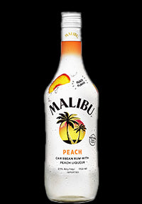 Malibu Peach Flavored Rum|Liquor Cave