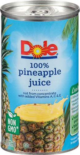 DOLE PINEAPPLE JUICE 6 OZ