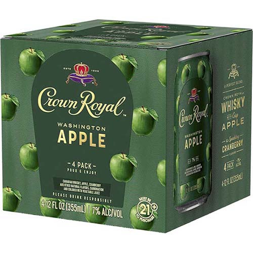 CROWN ROYAL WASHINGTON APPLE 4PK CANS