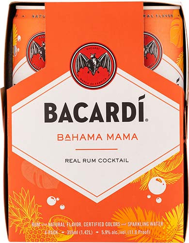 BACARDI BAHAMA MAMA 4PK CANS