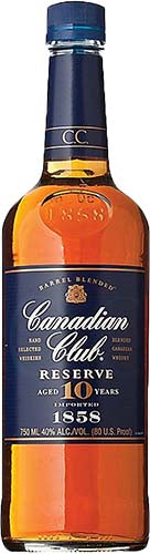CANADIAN CLUB RESERVE WHISKEY 750 ML