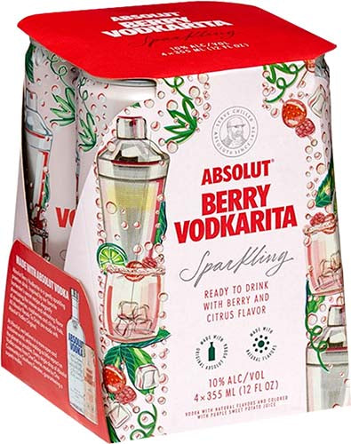 ABSOLUT BERRY VODKARITA 4PK