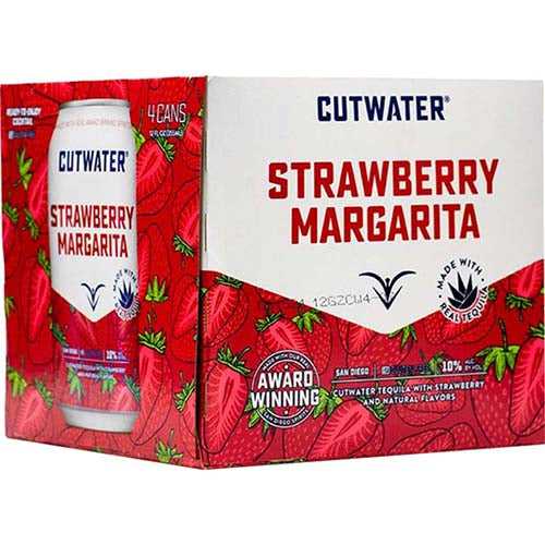 CUTWATER STRAWBERRY MARGARITA 4PK CANS