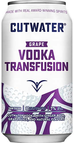 CUTWATER GRAPE VODKA TRANSFUSION 4PK CANS