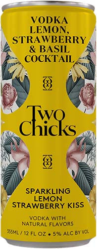 TWO CHICKS LEMON STRAWBERRY & BASIL 4PK