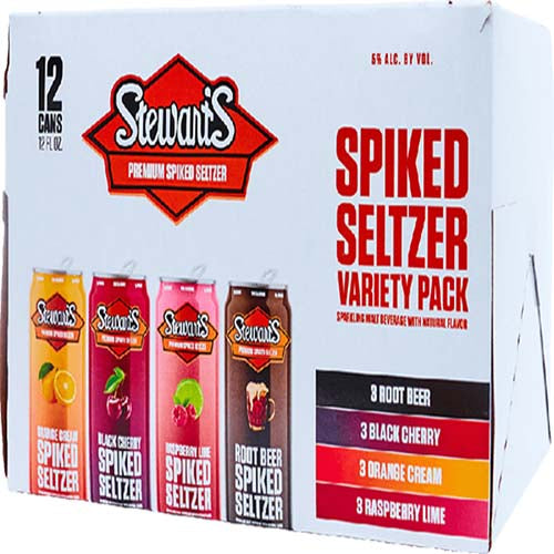 STEWARTS ROOT BEER SELTZER VARIETY 12PK