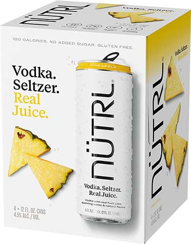 NATURAL  PINEAPPLE VODKA SELTZER 4PK