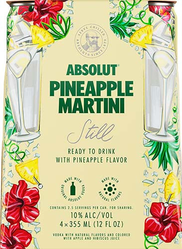 ABSOLUT PINEAPPLE 4PK