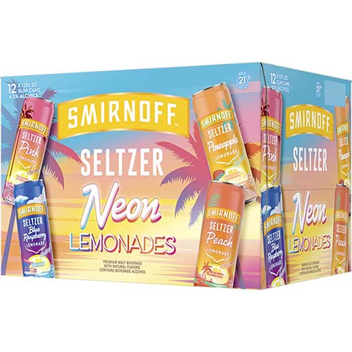 SMIRN OFF SELTZER ICE NEON 12 PK CANS