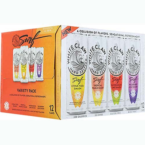 WHITE CLAW SURF VARIETY 12 PK CANS