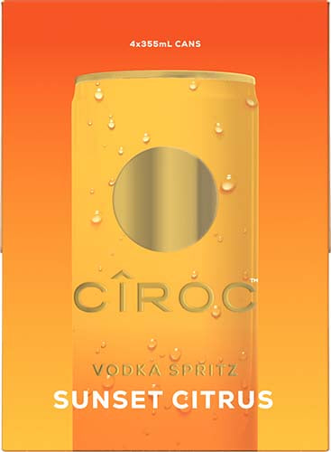 CIROC SPRITZ SUNSET CITRUS 4PK CANS