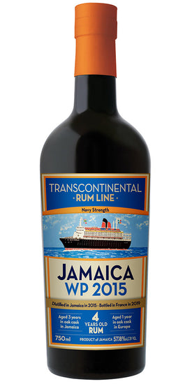 Transcontinental Rum Line 4 Years Old 2015 Navy Strength Jamaica WP Rum, Liquor Cave