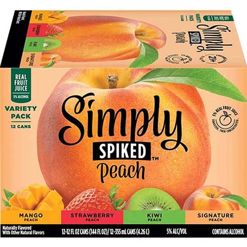 SIMPLY SPIKED PEACH 12 PK CANS