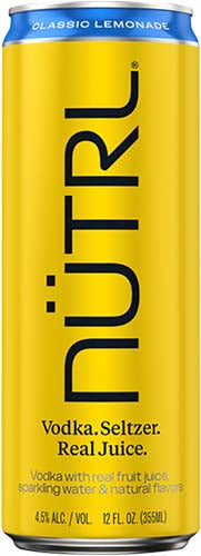 NUTRL LEMONADE VODKA SELTZER 4PK CAN