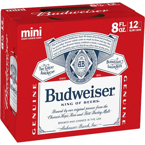 BUD SLIM CANS 8OZ