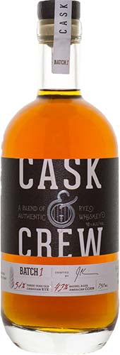 CASK & CREW RYE WHISKY 750 ML