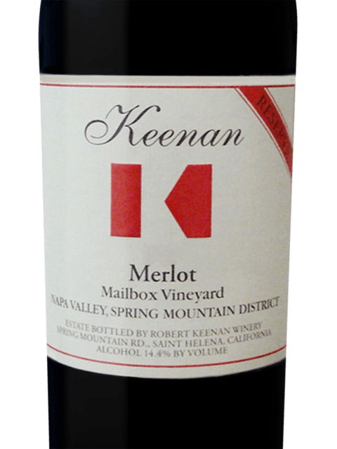 Keenan  Merlot Reserve  Mailbox Vineyard