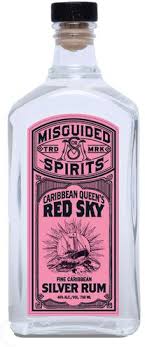 Misguided Caribbean Queens Red Sky Silver Rum  80Pf 750Ml