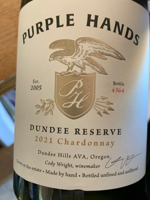 Purple Hands  Chardonnay  Dundee Reserve