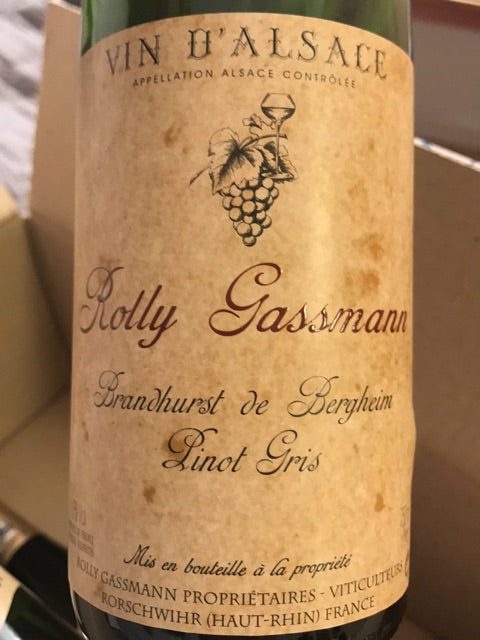 Rolly Gassmann Brandhurst de Bergheim Alsace Pinot Gris 2016