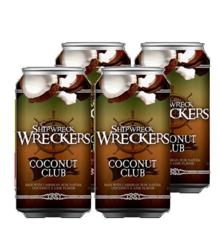 SHIPWRECK COCONUT CLUB 4PK CANS