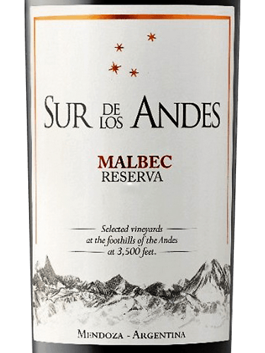 Sur de los Andes  Malbec