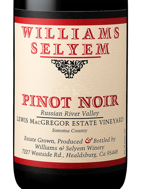 Williams Selyem Pinot Noir Lewis Macgregor Estate Vineyard 750Ml