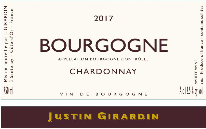 Justin Girardin Bourgogne Chardonnay, Liquor Cave