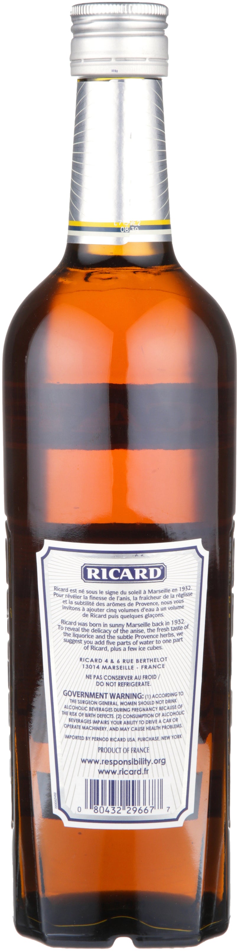 Ricard Anise Aperitif 90º | Liquor Cave