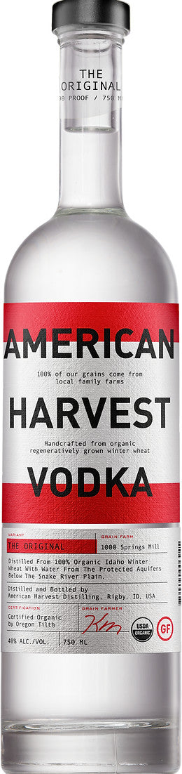 American Harvest Red Organic Vodka | Liquor Cave